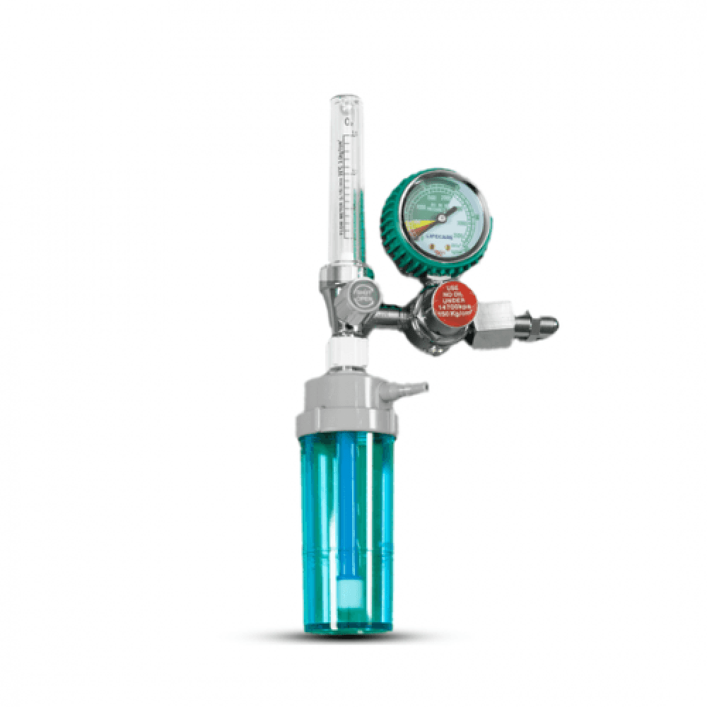 منظم أكسجين طبي للأسطوانة مع عبوة ترطيب | Oxygen Regulator