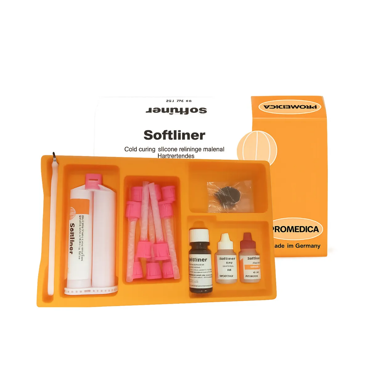 Softliner، مجموعة مواد تبطين طقم الأسنان الناعمة القائمة على السيليكون