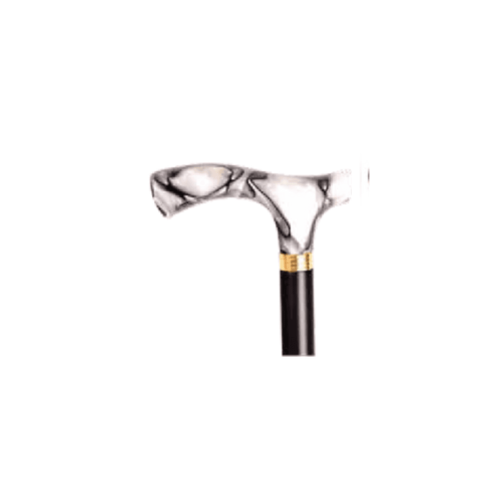 Wooden Walking Cane, Black Acrylic Handle, EA611
