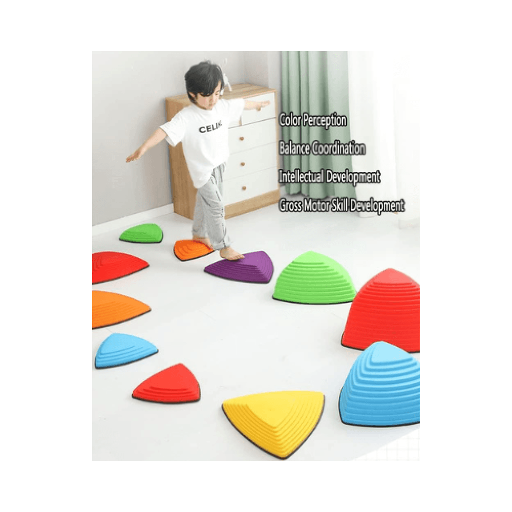 Plastic Balance Stepping Stones, Set of 5