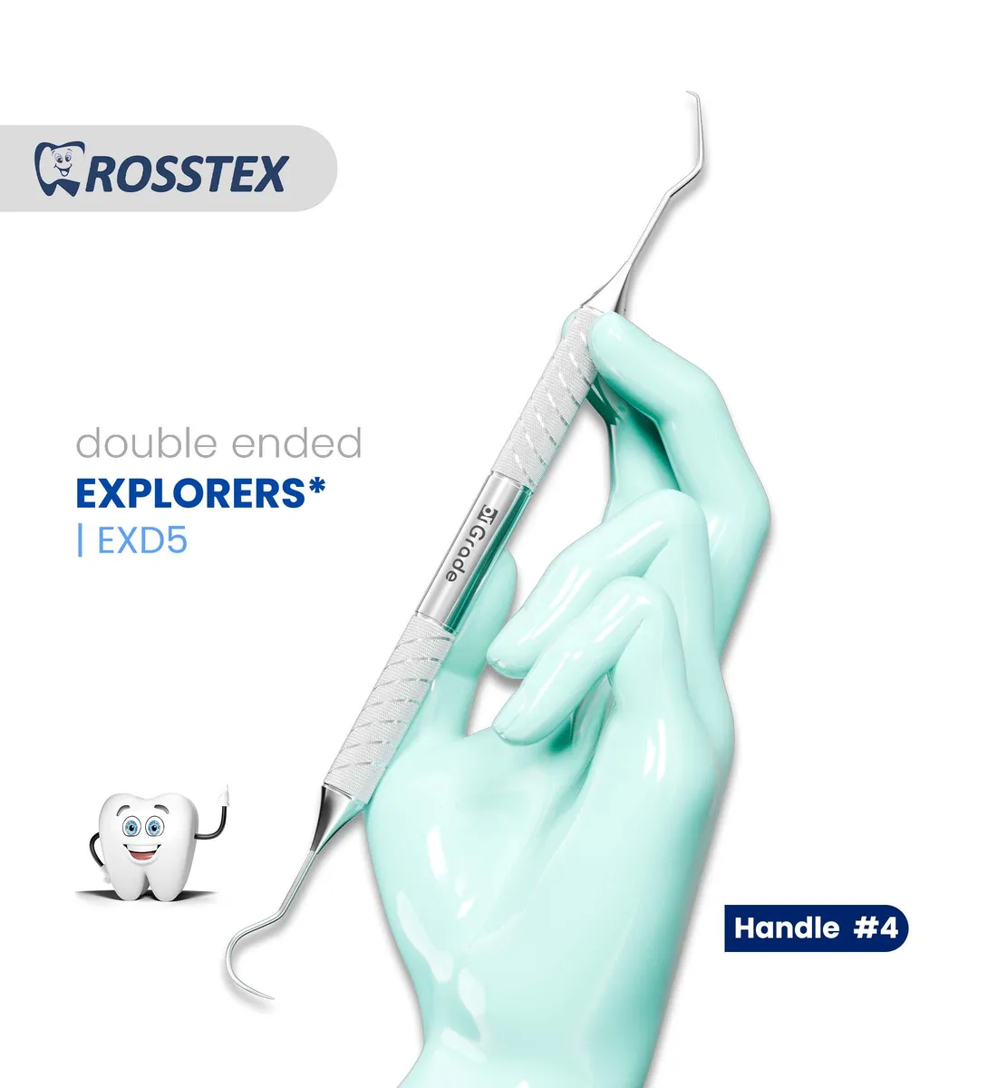 Dental Explorer 5, Handle No. 4, Double Ended