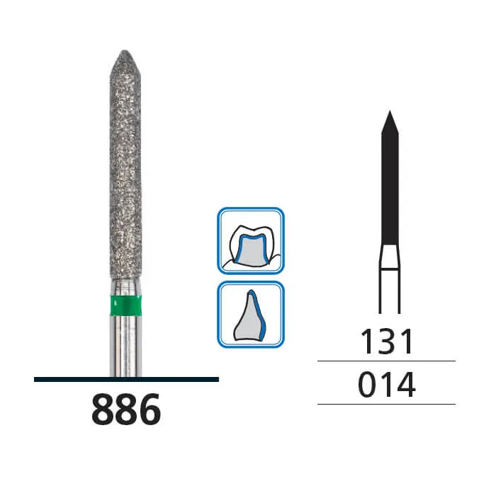 Diamond Burs, Torpedo, Coarse, FG 014, 532495