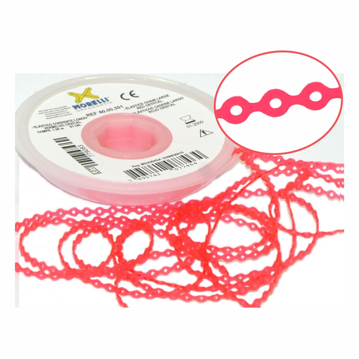 Elastic Chain Long, Crystal Red