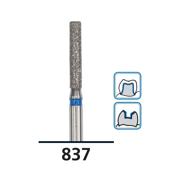 سنابل ألماسية أسطوانية ذات نهاية مسطحة F837، حبيبات ناعمة، FG-012