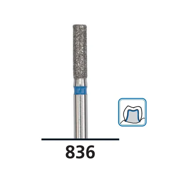سنابل ألماسية أسطوانية ذات نهاية مسطحة G836، حبيبات خشنة، FG-014