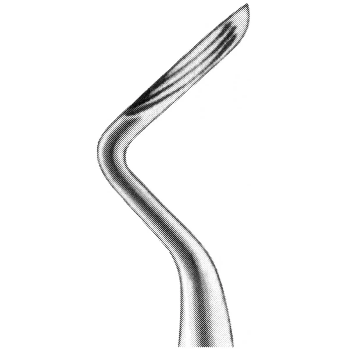 رافعة جذور Kopp 4.2mm، اليسرى، المنحنية