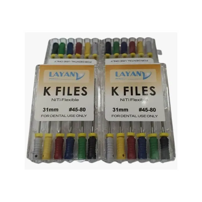NiTi K Files L21 (يدوي) #45-80