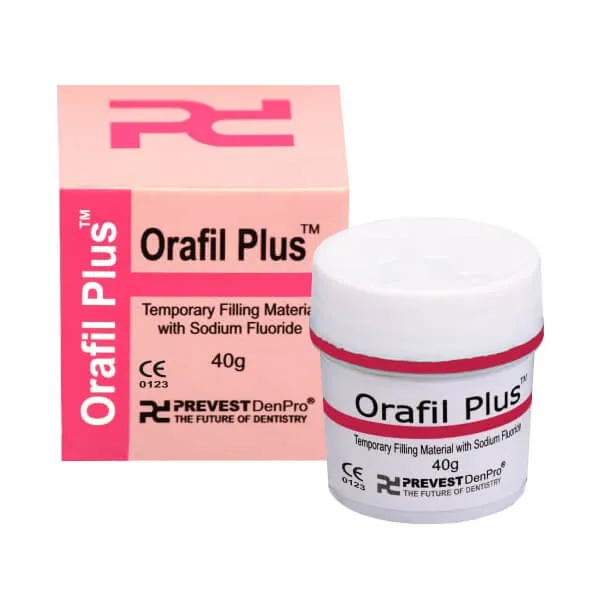Orafil Plus، مادة حشو مؤقتة مع فلوريد الصوديوم