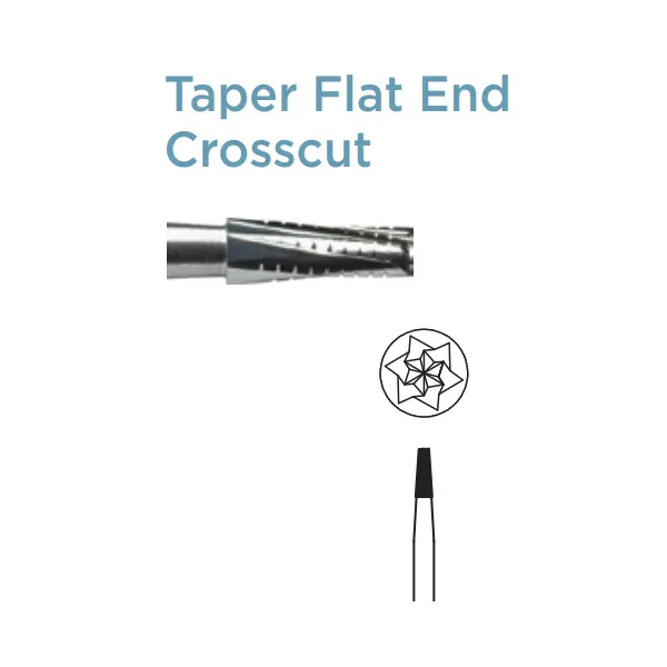 Oral Surgery Carbide Bur, Taper Flat End Crosscut, FG X-Long 012