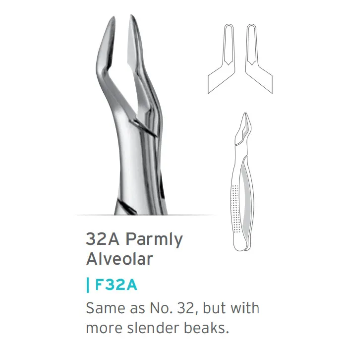 Upper Teeth Forceps, Parmly Alveolar #32A