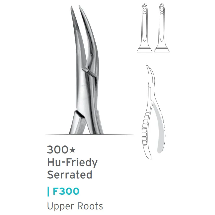 Upper Roots Extraction Forceps, Serrated #300