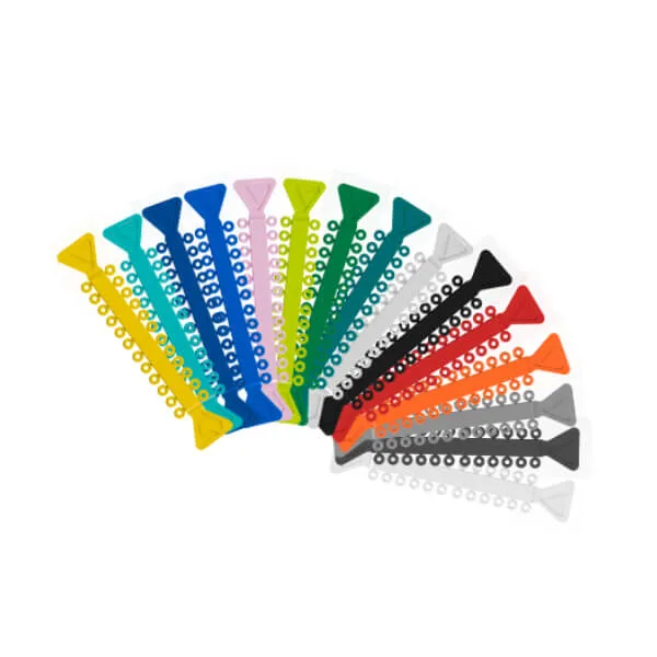 Elastomeric Ligature Stick Tie، لون أبيض