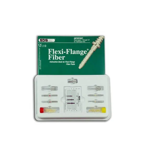 Flexi-Flange Fiber Intro Kit، 6x حجم 1 (أحمر) + 6x حجم 2 (أزرق)