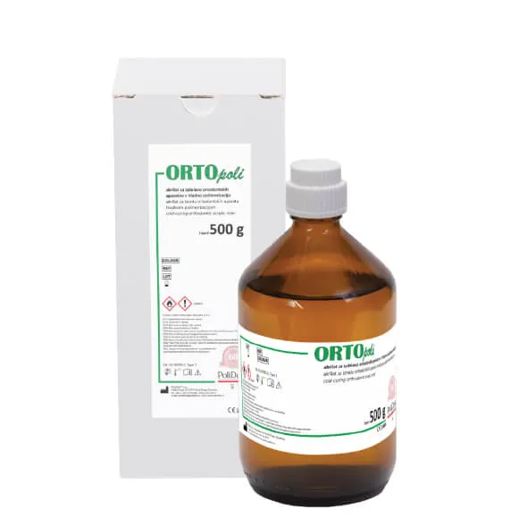 أكريليك معالج بالبرودة، Acrylate ORTOPOLI (سائل)، أزرق، 500 جم