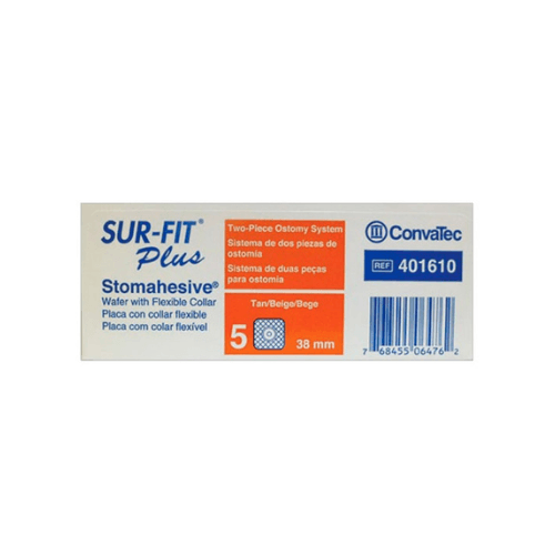 SUR-FIT Ostomy Wafer, Flexible, Size 38, #401610