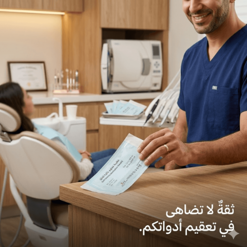 كيس تعقيم ذاتي الإغلاق 135 مم × 280 مم، عبوة 200 قطعة