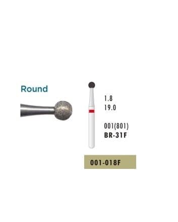 Diamond Bur Br-31F (001-018F), Red