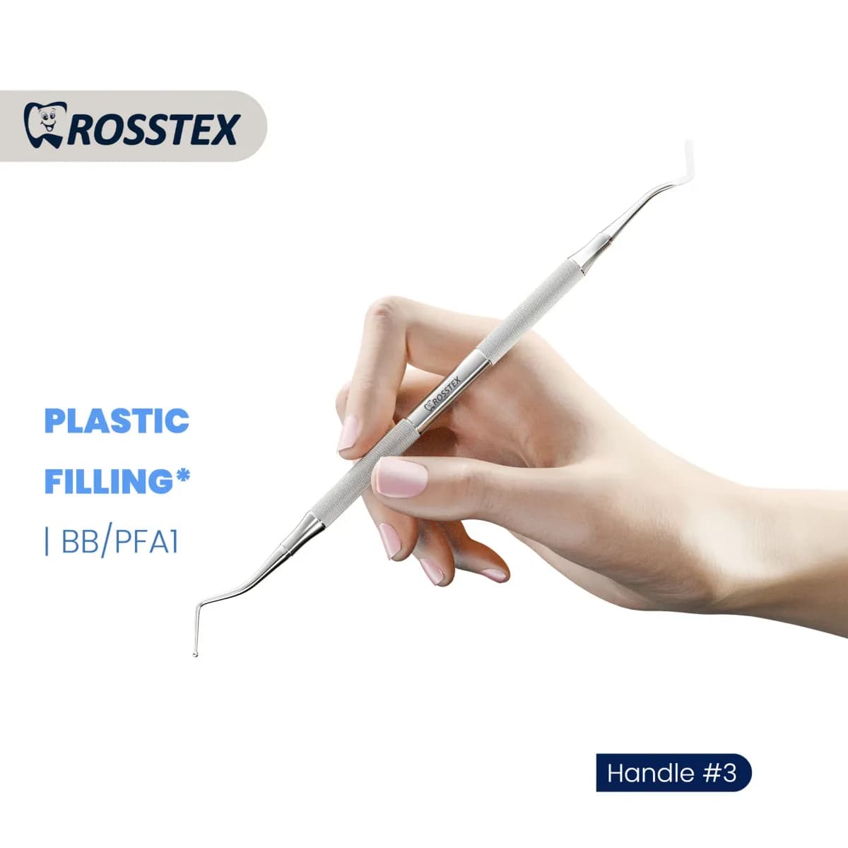 Plastic Filling Instrument 1, Ball/Paddle, 1.0–1.7mm, Handle No. 3