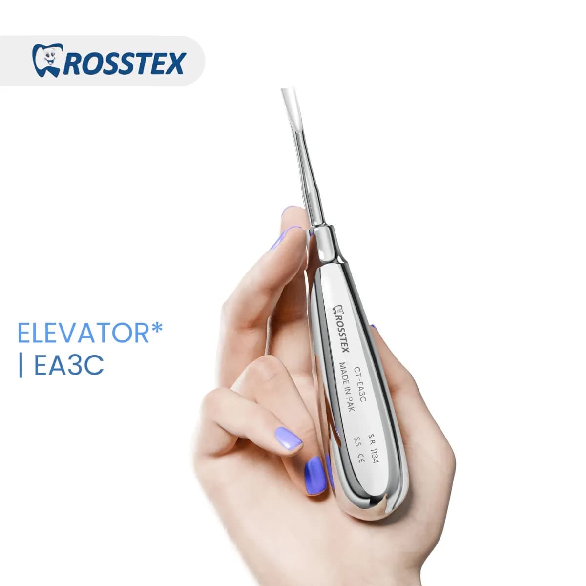 Dental Elevator Coupland, Flat Gouge, 4.0 mm, 10° Back Curve