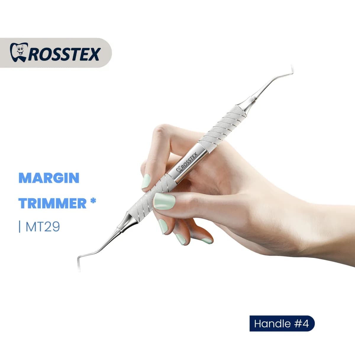 Dental Margin Trimmer 29, Mesial, Handle No. 4