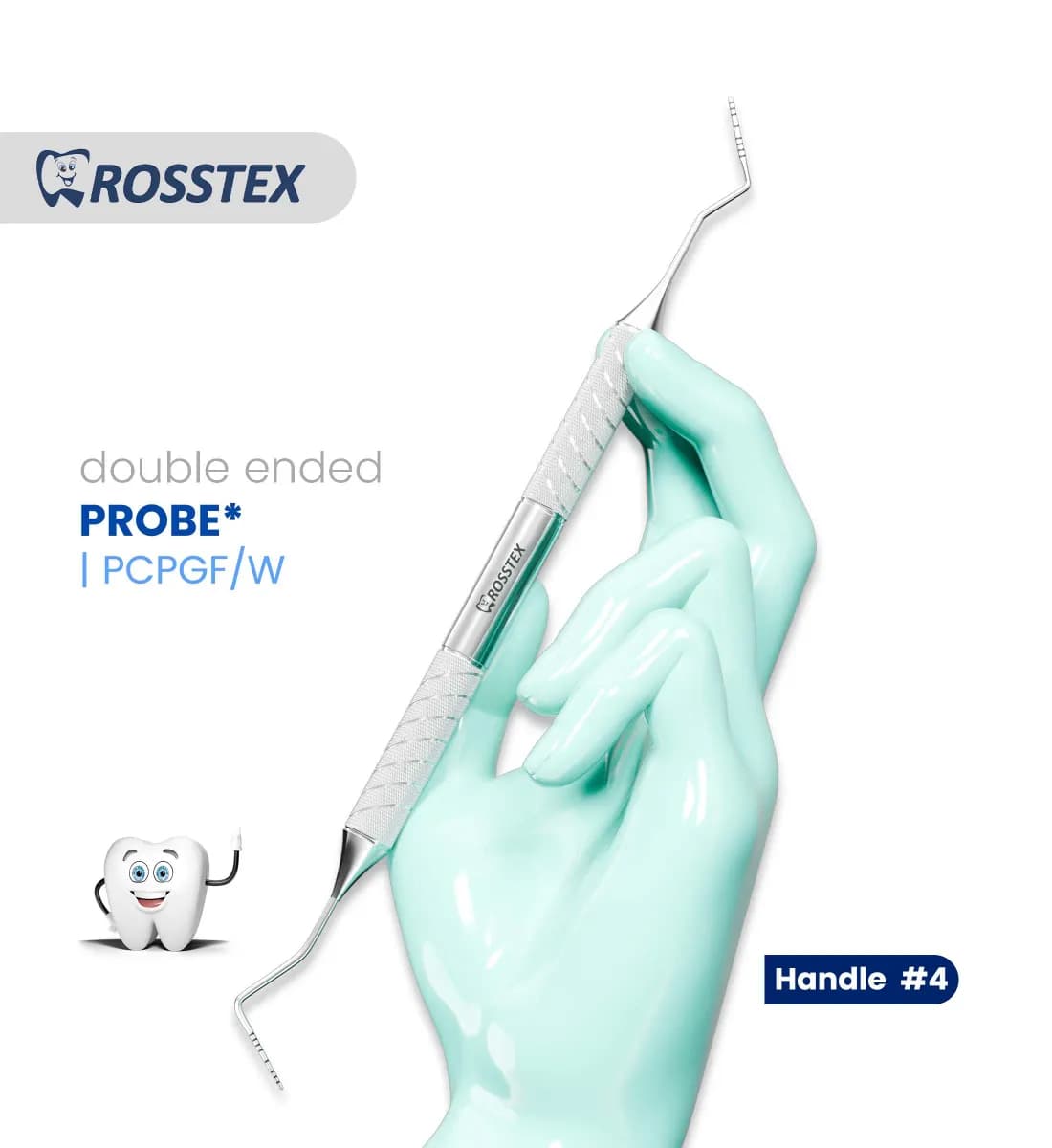 Dental Probe Goldman-Fox/Thin Williams, Handle No. 4, Double Ended