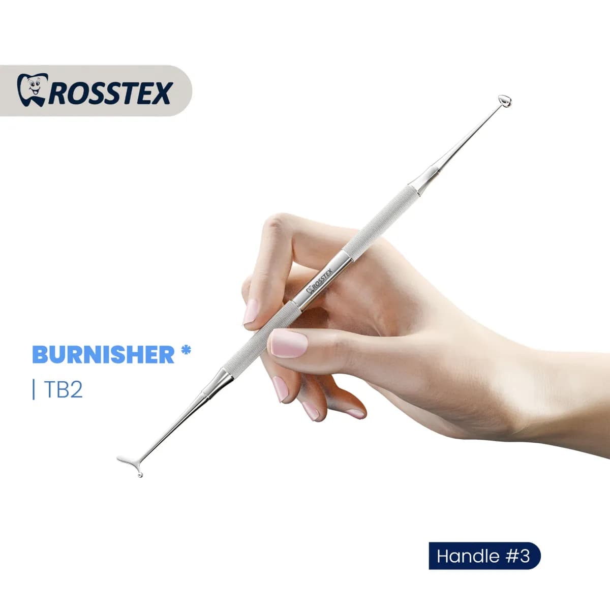 Dental Burnisher Ball B2, Solid Handle No. 3