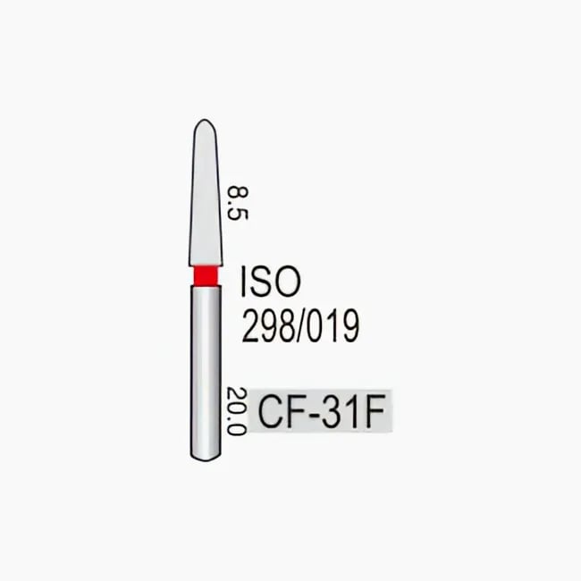 مخروطي مدبب كحت لثوي CF-31F، خشونة ناعمة، 213/018