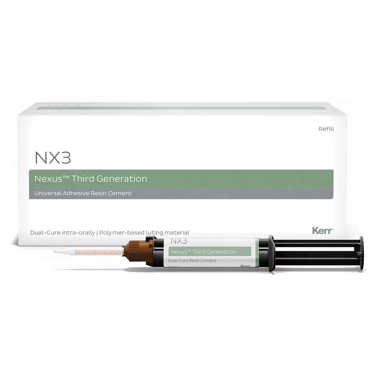 NX3 نيكسس الجيل الثالث، أسمنت فينير ضوئي التصلب، أبيض معتم، سيرنج 1.8 جم
