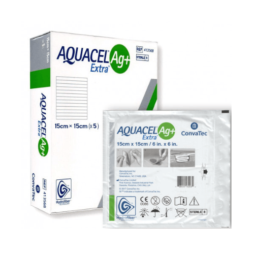 AQUACEL Ag Dressing, 15 × 15 cm
