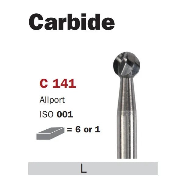 Carbide Bur, HP 023, Round ISO #001