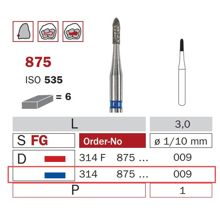 سنبلة ألماس، FG 009، متوسطة، طوربيد ISO #535