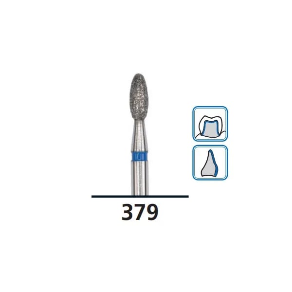 Egg-Shaped Diamond Burs G379, Coarse Grit, FG-014