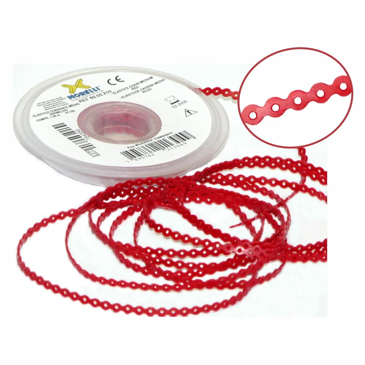 Elastic Chain Medium (Short), Red