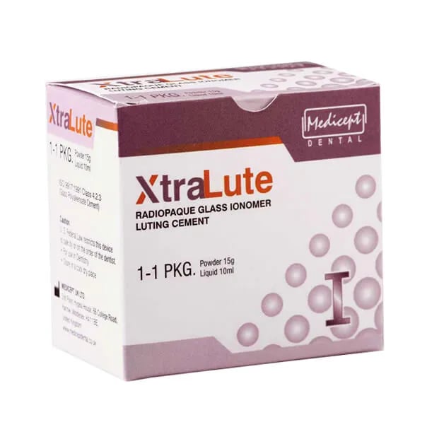 Xtralute Glass Ionomer Luting Cement, 15g Powder + 10ml Liquid