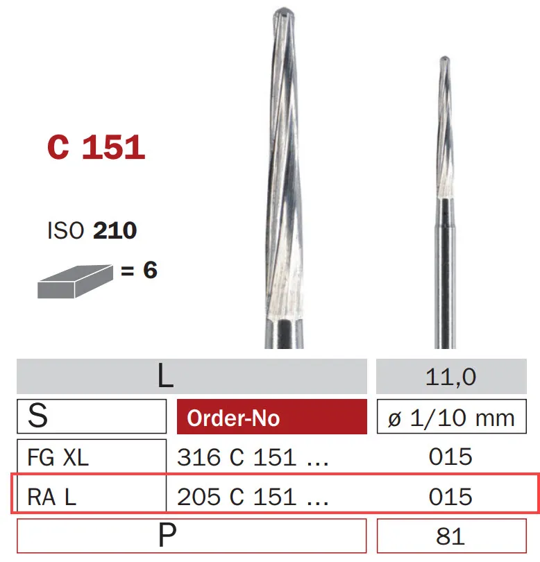Zekrya Carbide سنبلة (Z-Endo) طويل RA 015