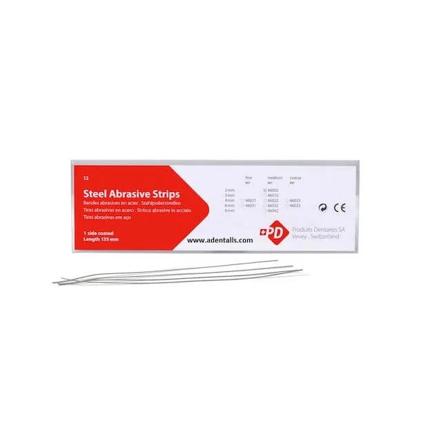 Steel Abrasive Strips, 6mm, Single Side, Medium Grit