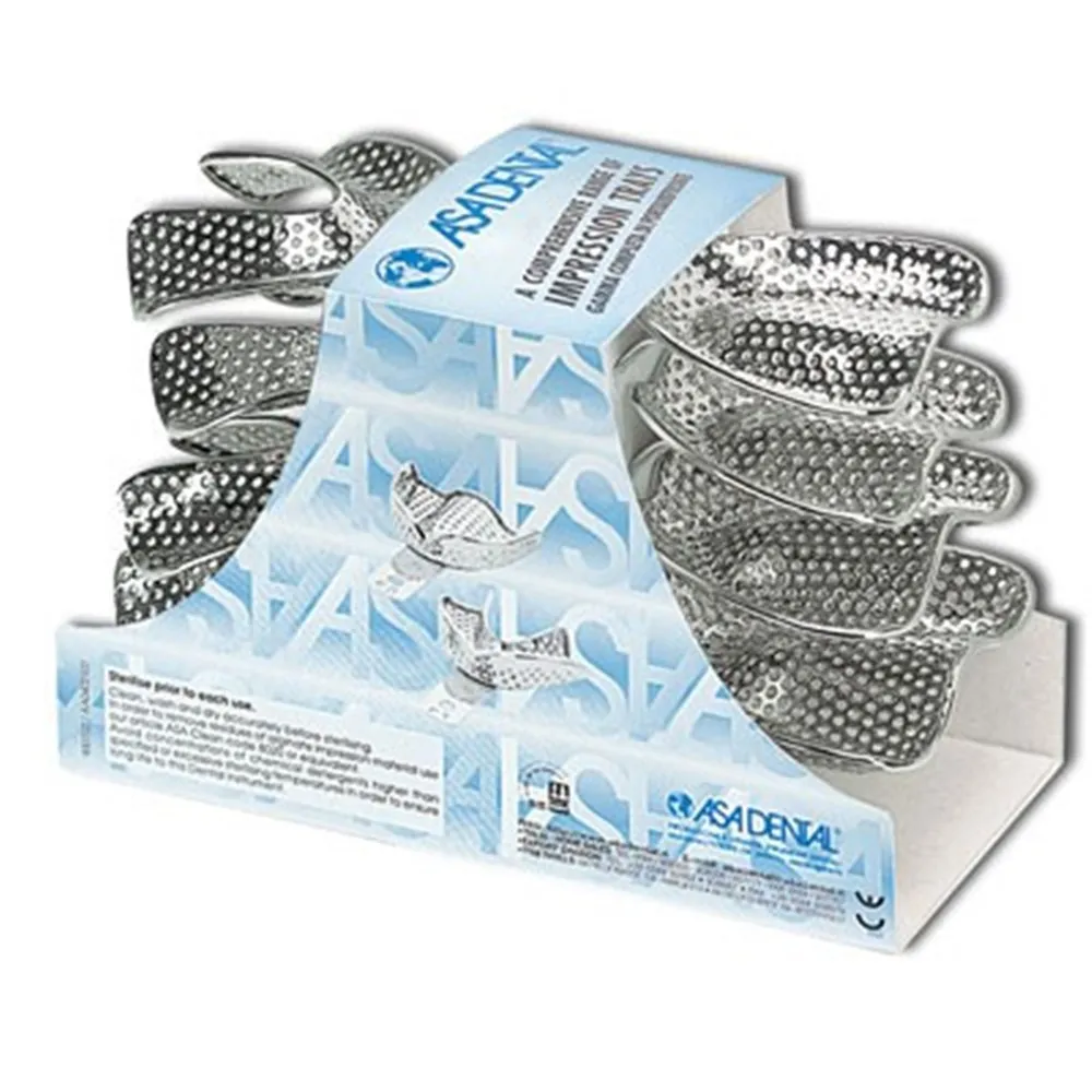 مجموعة S.S. Perforated Impression Tray Edentulous With Rims Midi/8
