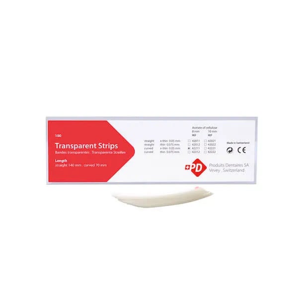 Transparent Matrix Strips, Curved, Thin (10mm)