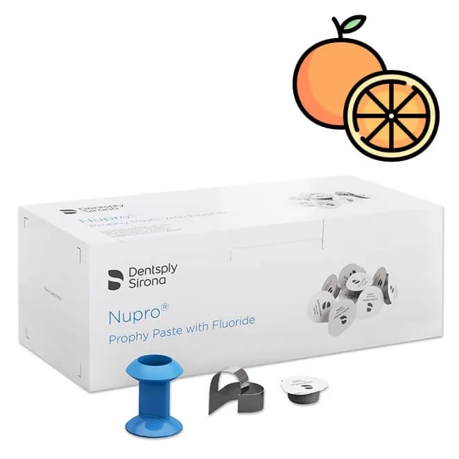 NUPRO Prophy Paste with Fluoride, Coarse, Orange, Cups