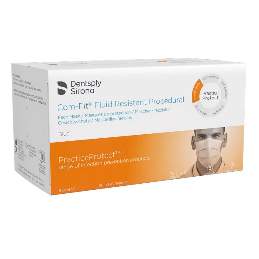 Com-Fit Easy Fluid Resistant Procedural، مستوى 2، بحلقة أذن، وردي، PK/50