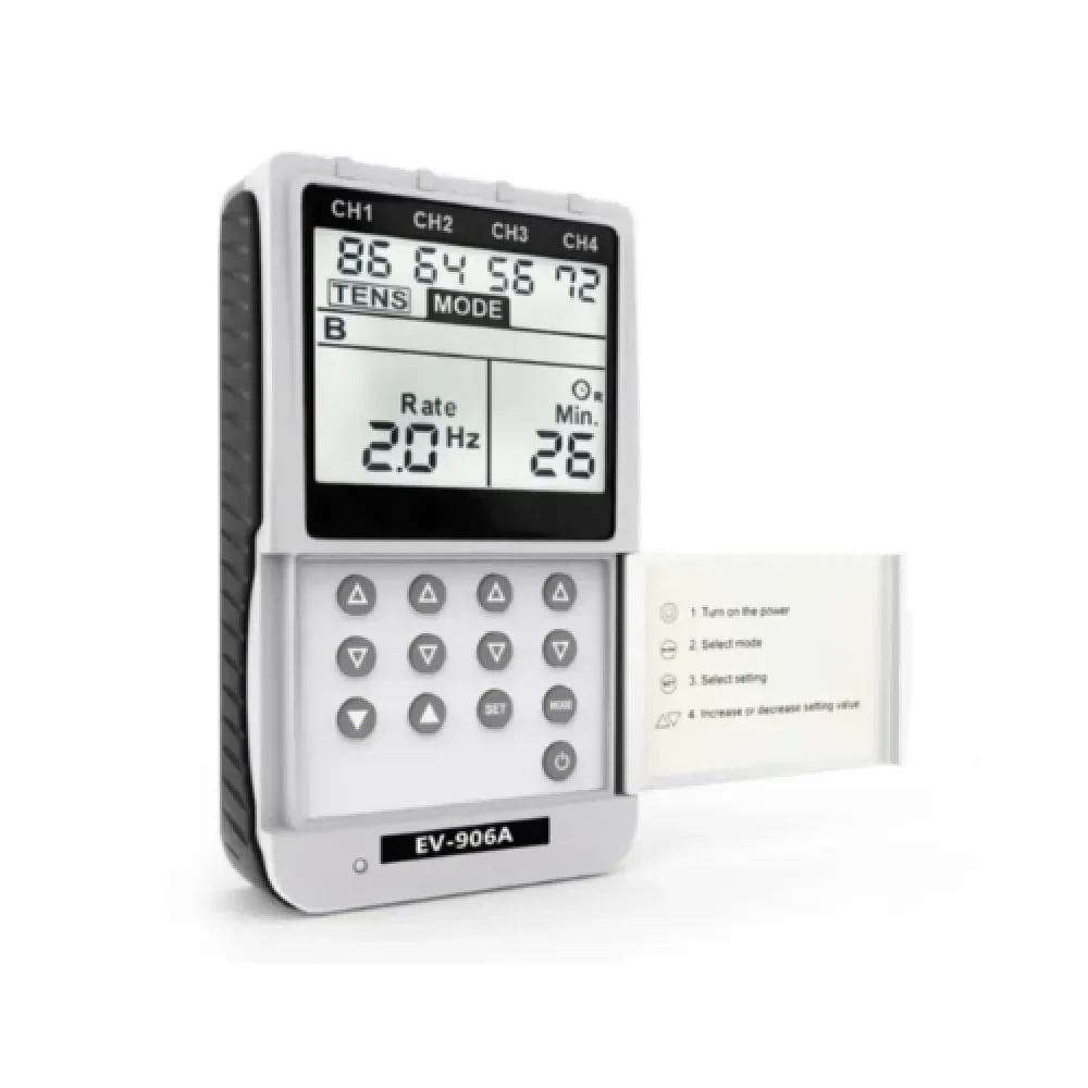 Portable TENS Unit EV-906, 4 Channels