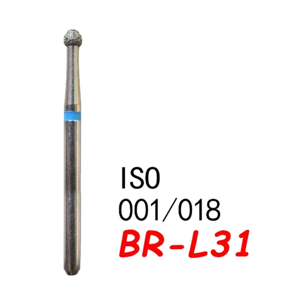 Ball Round End Long Shank BR-L31, Standard Grit, 001/016