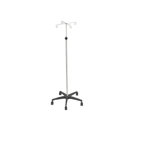 IV Stand, Four Hook, Stainless Steel