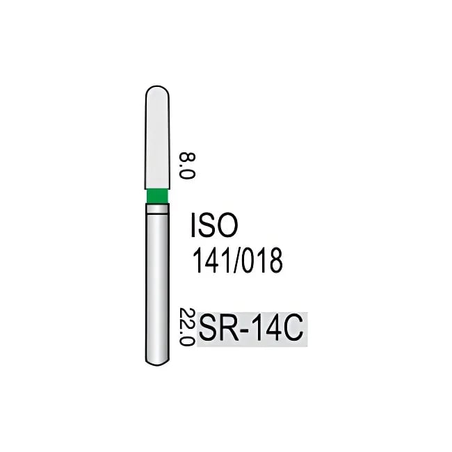 Shoulder Straight Round End Cylinder SR-14C, Coarse Grit, 141/020