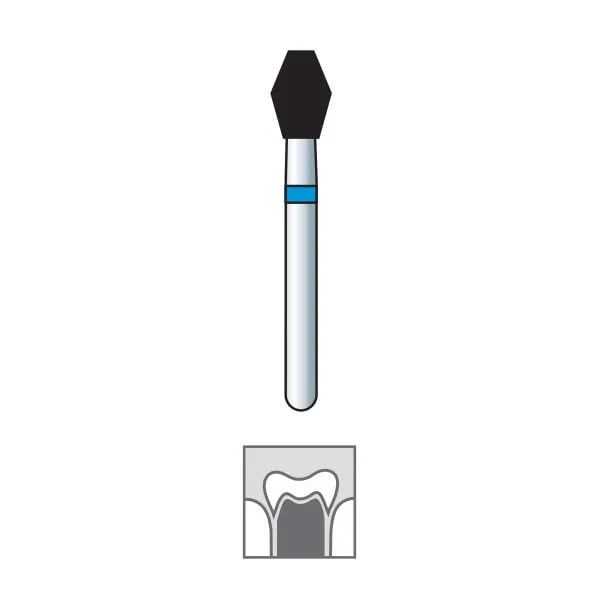 Diamond Burs, Barrel, Medium Grit, FG 038-031
