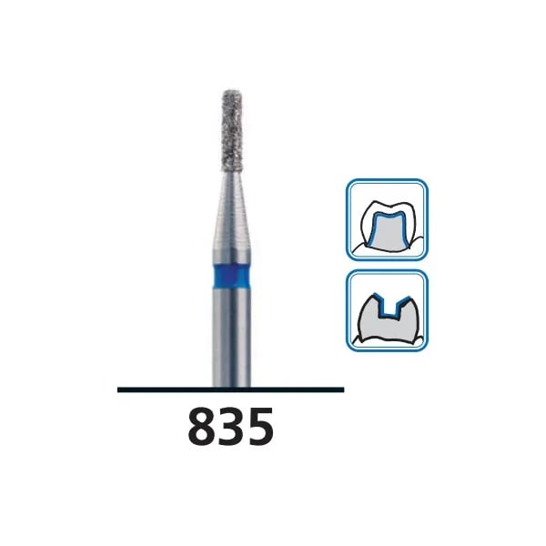 Flat-End Cylinder Diamond Burs G835, Coarse Grit, FG-016