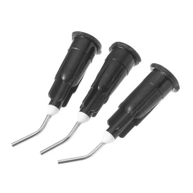 رؤوس إبر مثنية، للكومبوزيت السيال، سوداء (20G)