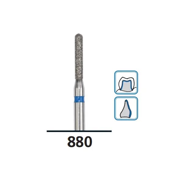 Round-End Cylinder Diamond Burs G880, Coarse Grit, FG-014