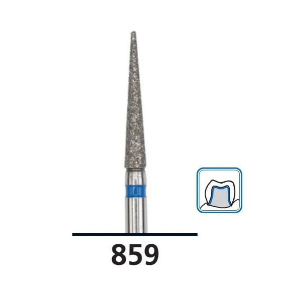 Needle Long Diamond Burs C859, Super Fine Grit, FG-010